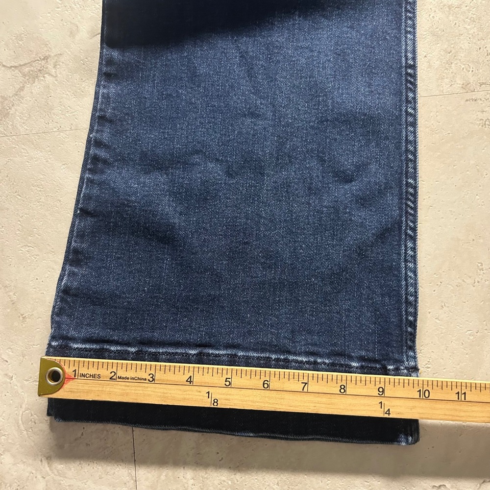 Wrangler Retro Wide Leg Flare Jeans Dark Wash Womens 14 Blue Denim 112352976 - Picture 8 of 9
